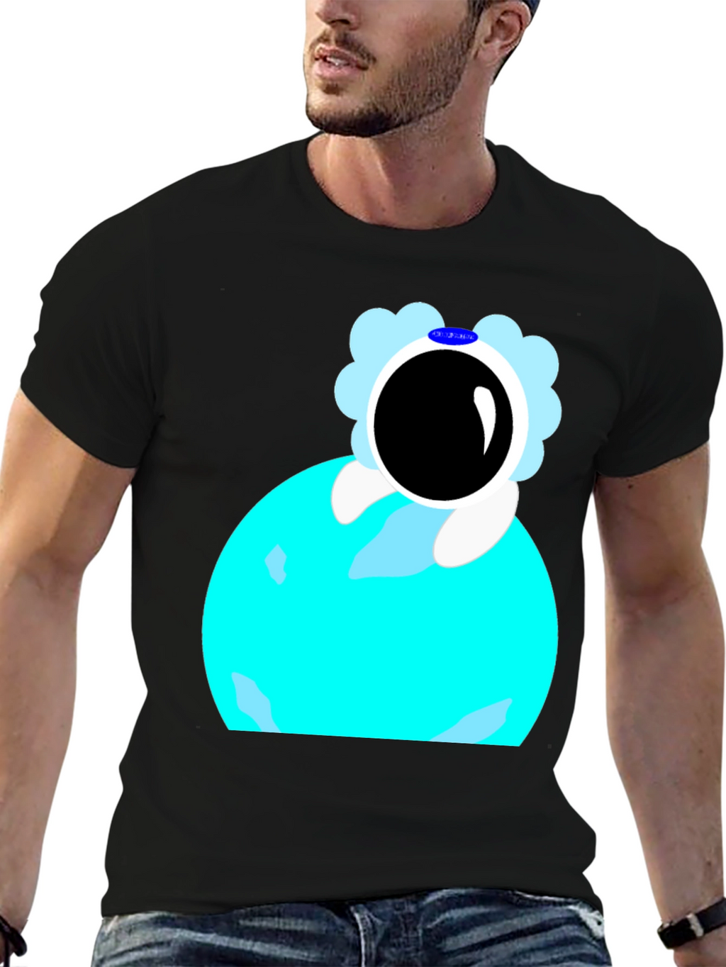 Astronaut on Planet Graphic T-Shirt
