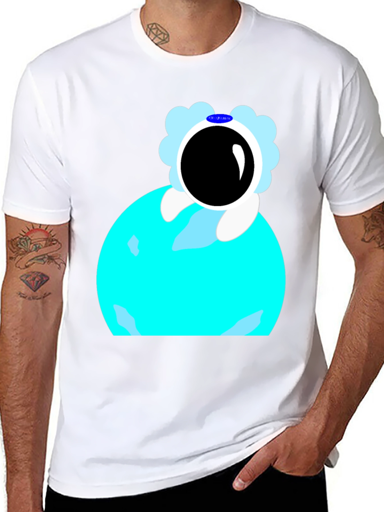 Astronaut on Planet Graphic T-Shirt