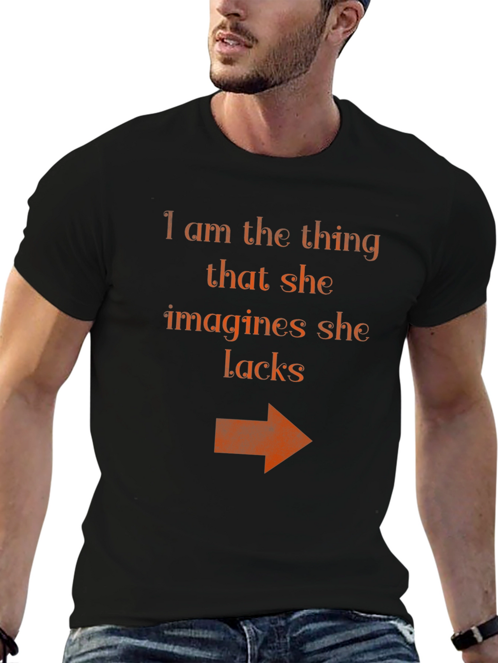 Humorous I Am The Thing Graphic Tee