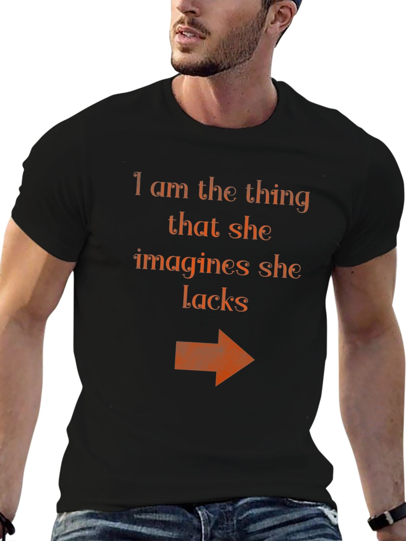 Humorous I Am The Thing Graphic Tee