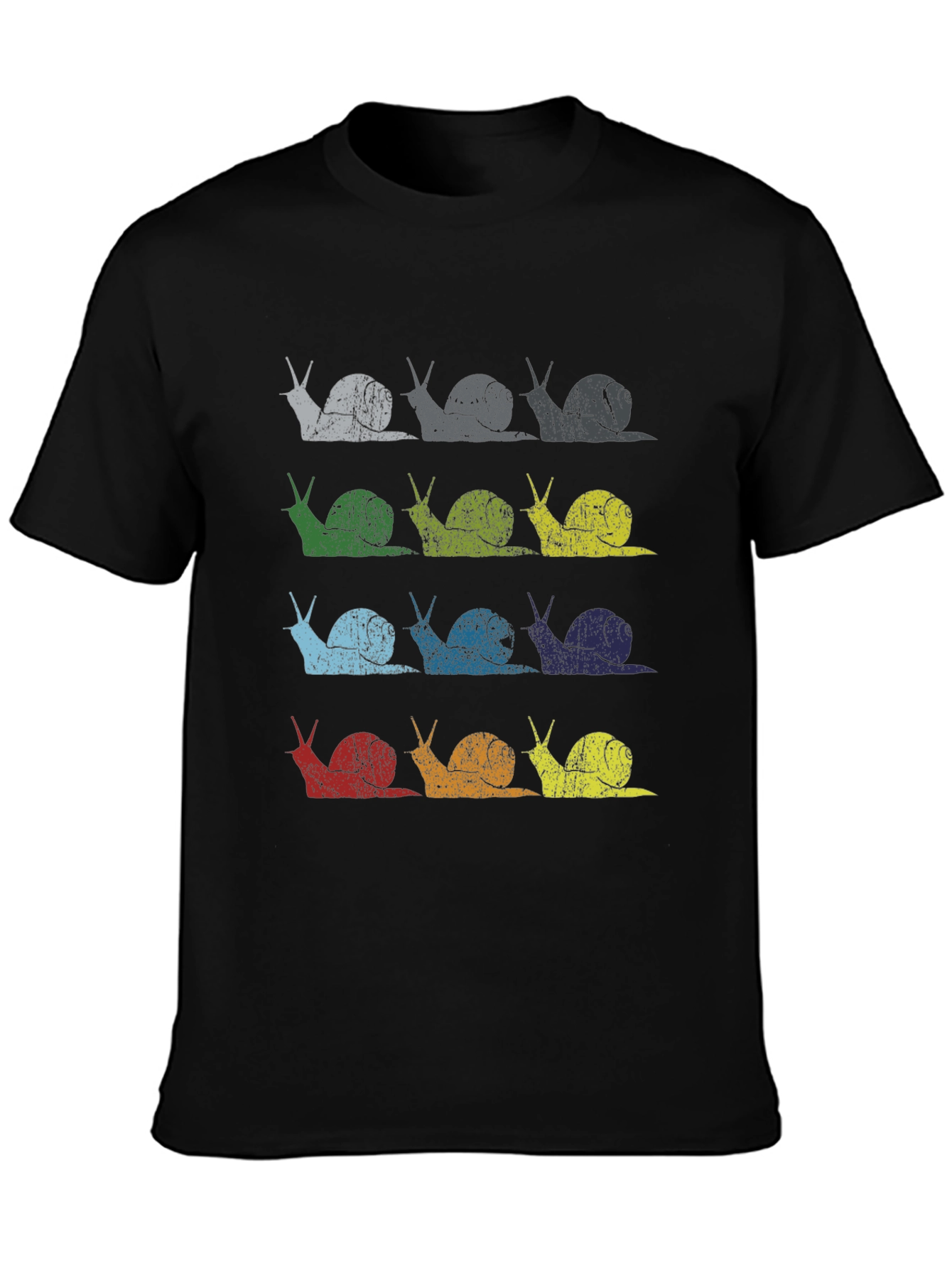 Colorful Snail Graphic Tee - Unique Vintage Design