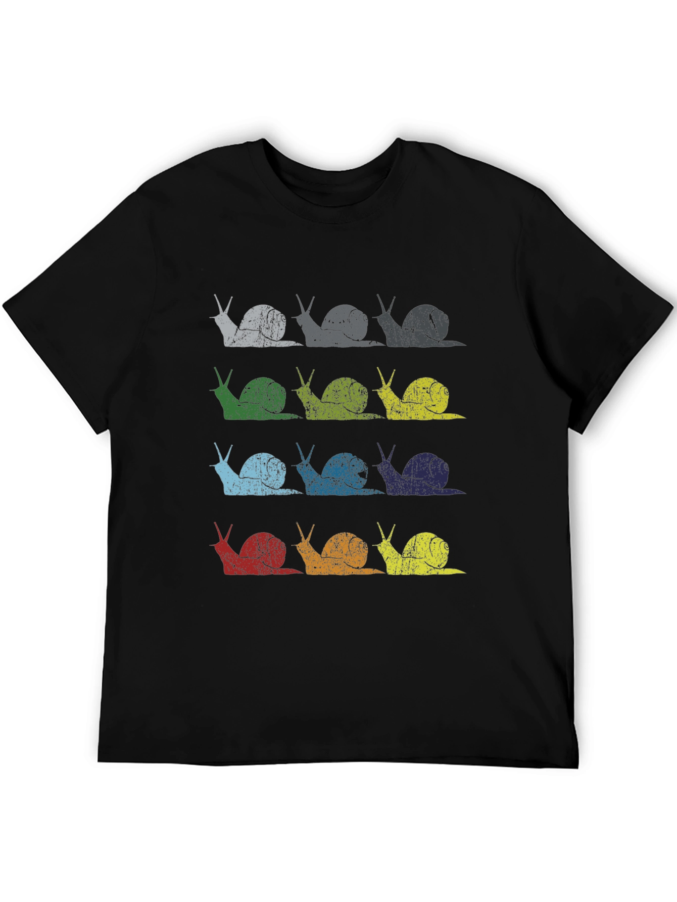 Colorful Snail Graphic Tee - Unique Vintage Design