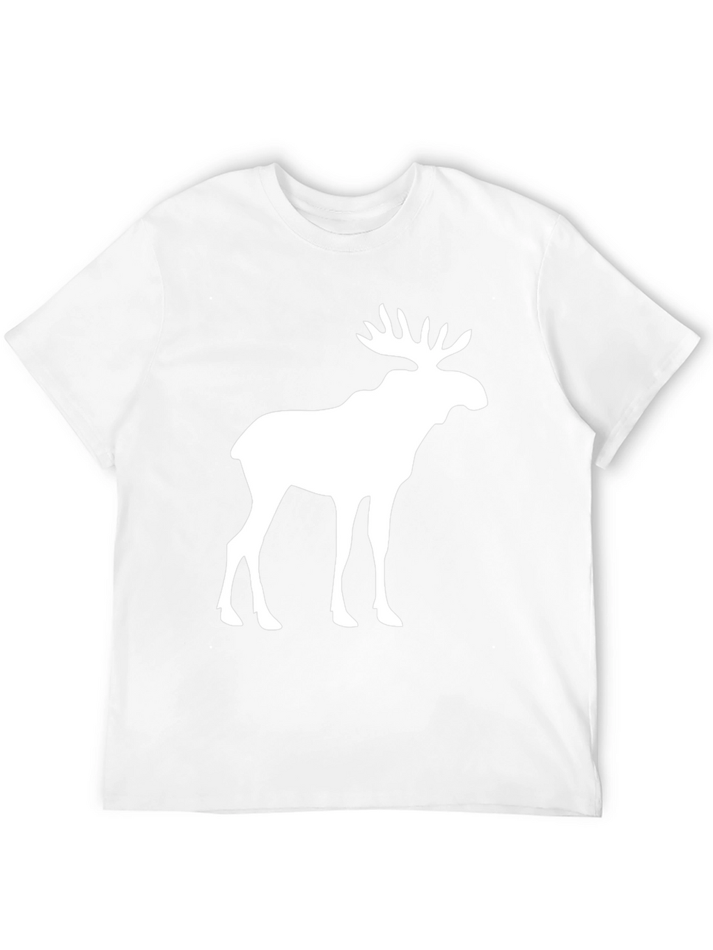 Moose Graphic Print Black T-Shirt