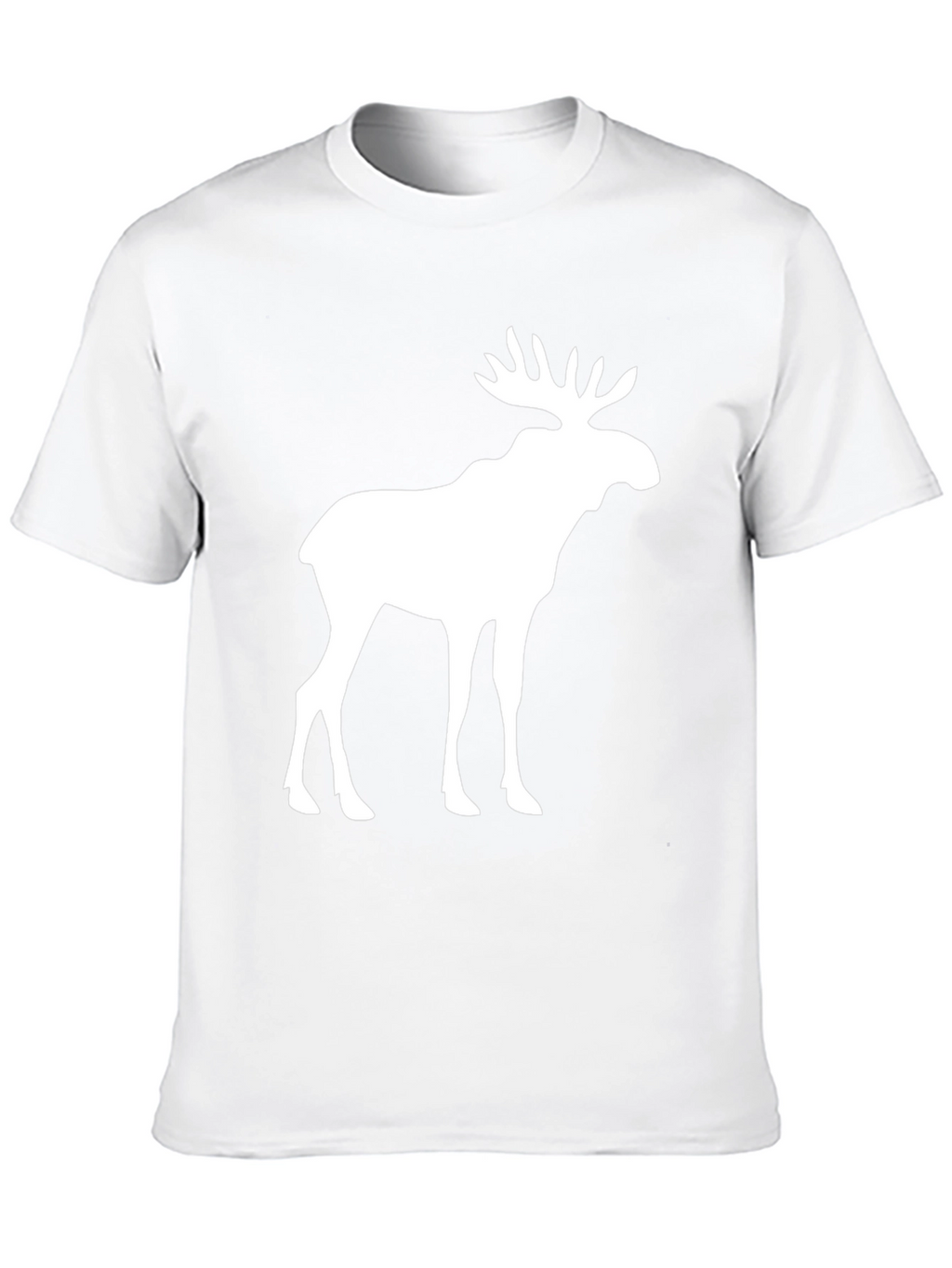 Moose Graphic Print Black T-Shirt