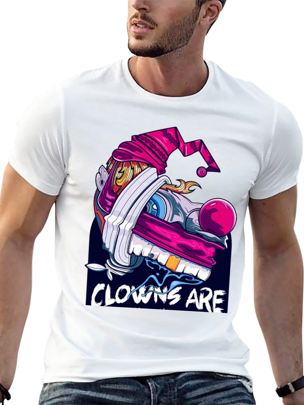 Clown Graphic Black T-Shirt