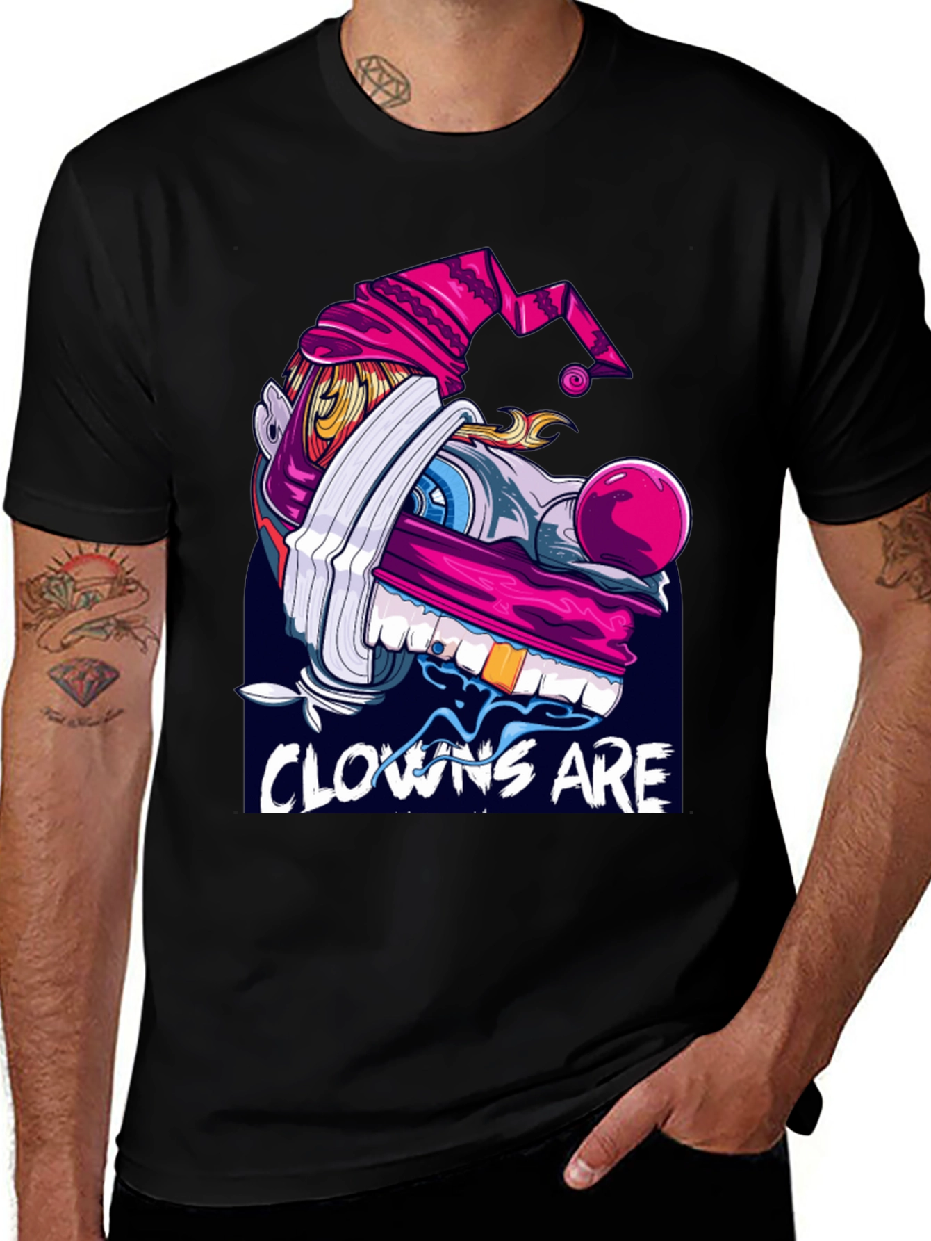 Clown Graphic Black T-Shirt