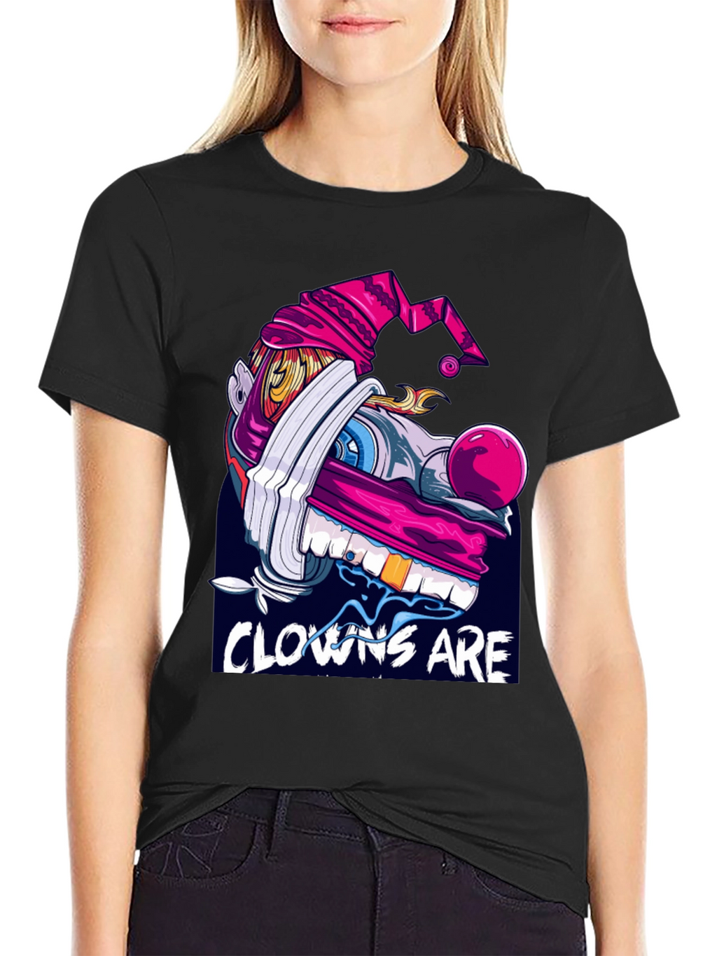 Clown Graphic Black T-Shirt
