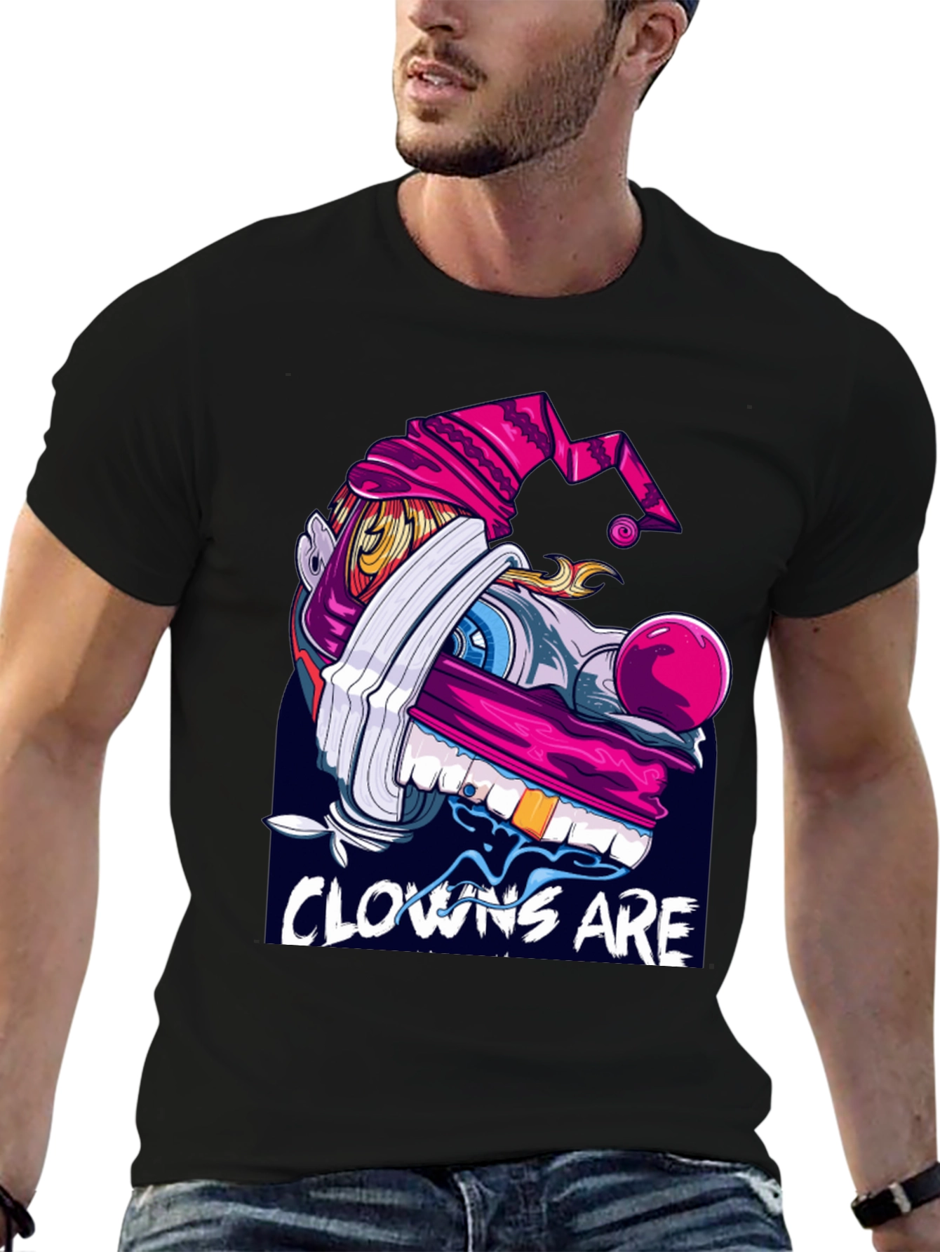 Clown Graphic Black T-Shirt