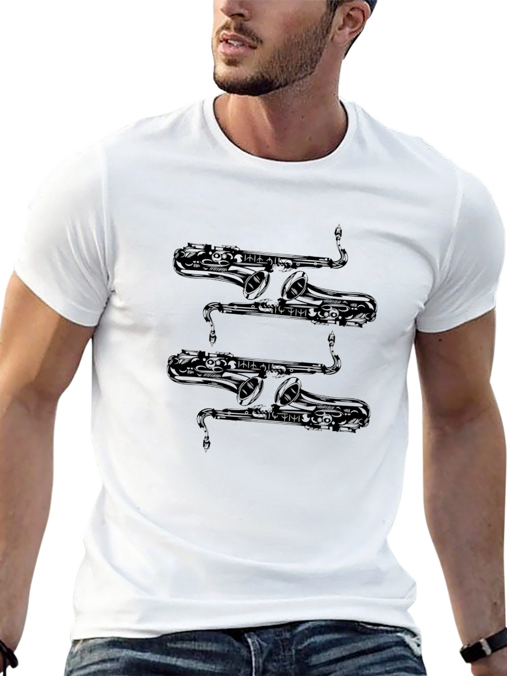 Saxophone T-Shirt - Cool Music Tee