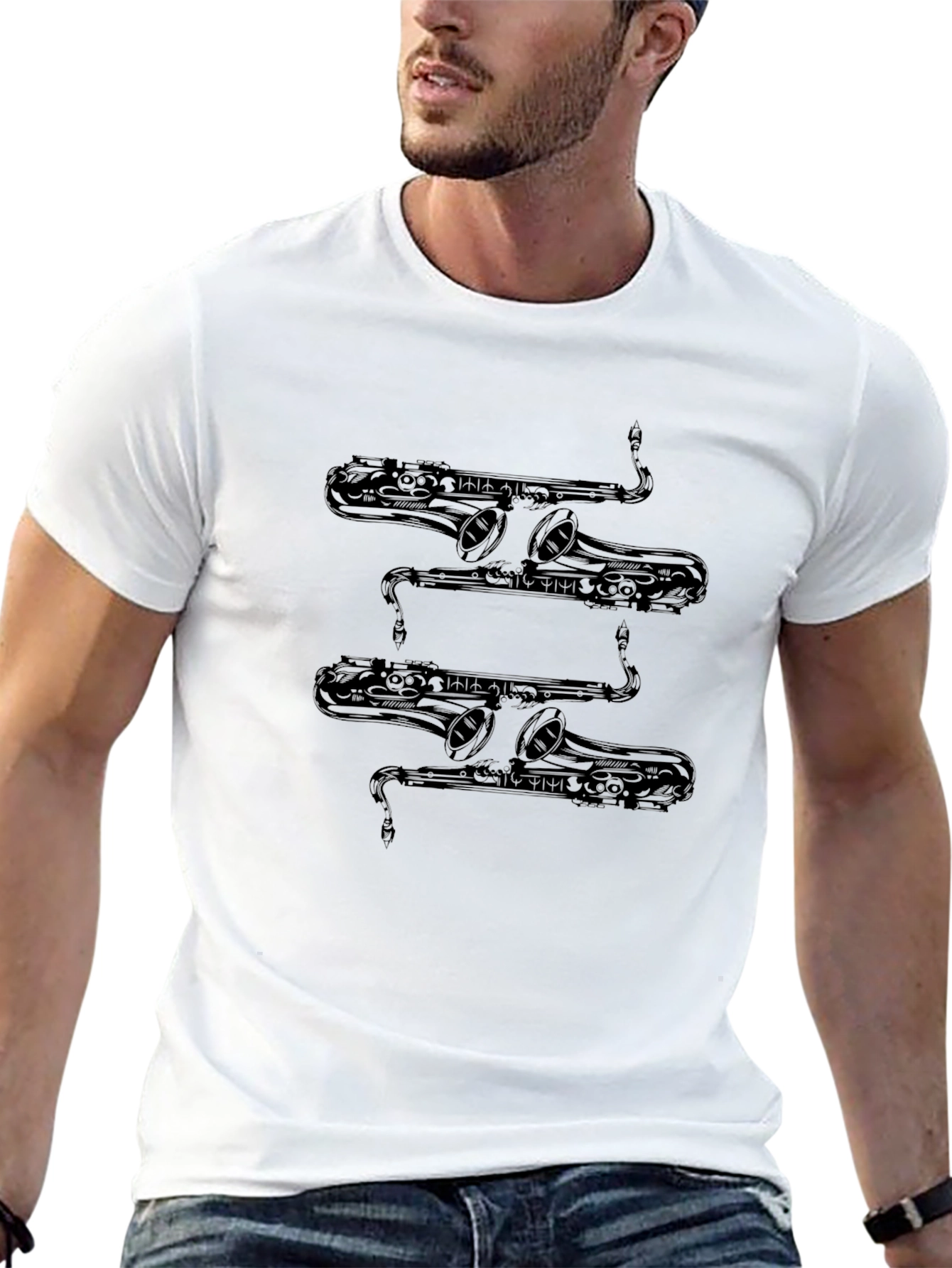 Saxophone T-Shirt - Cool Music Tee