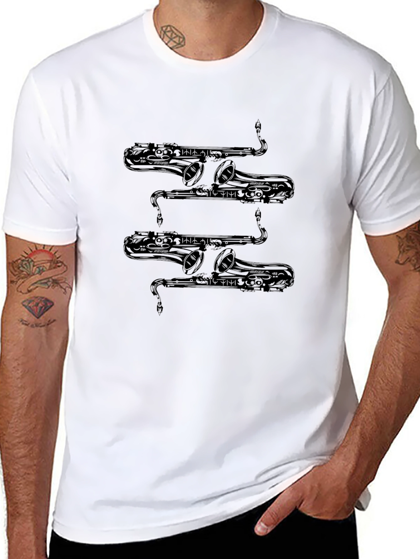 Saxophone T-Shirt - Cool Music Tee