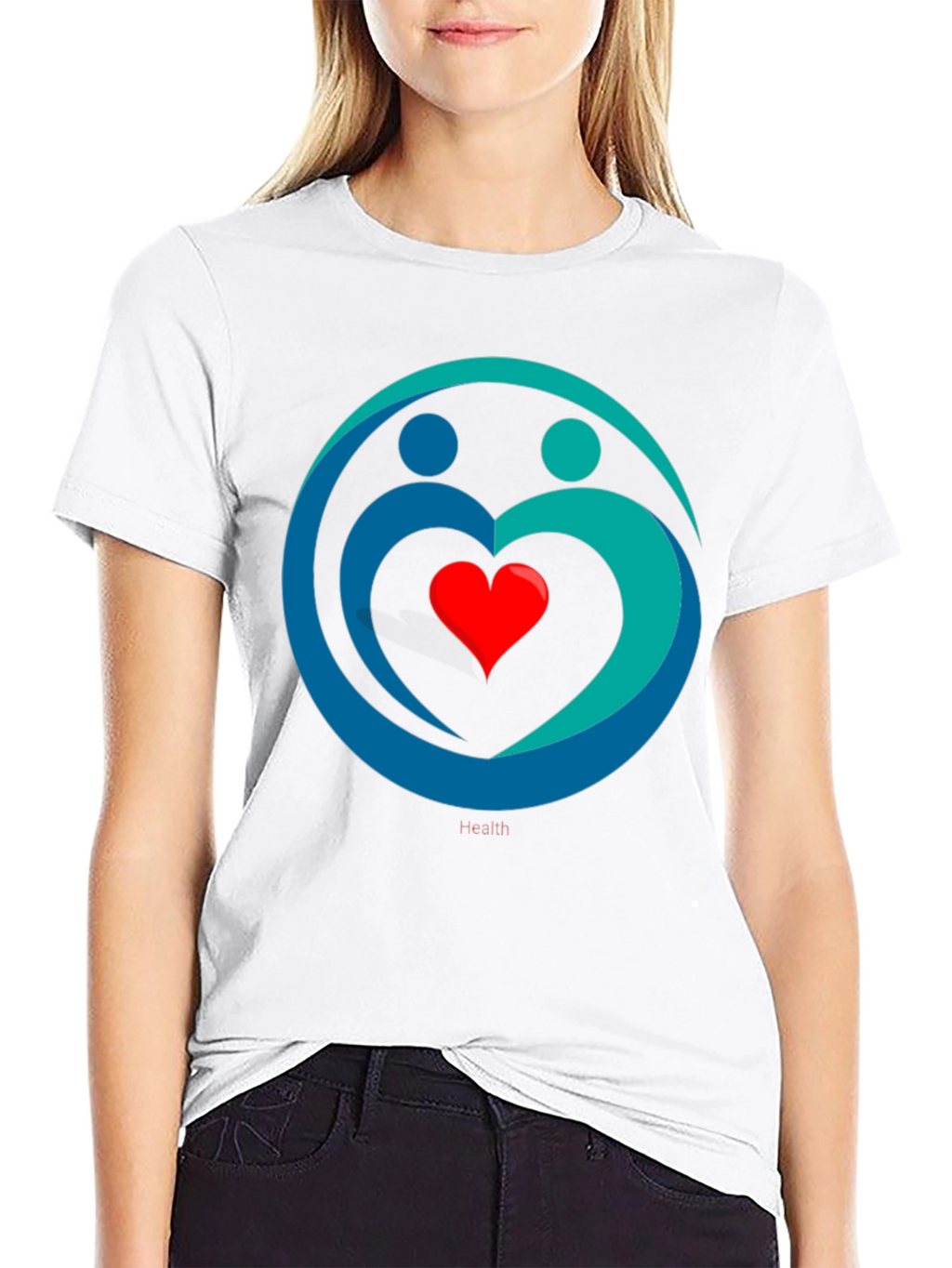 Heart Health Graphic Tee - Black Casual Comfort