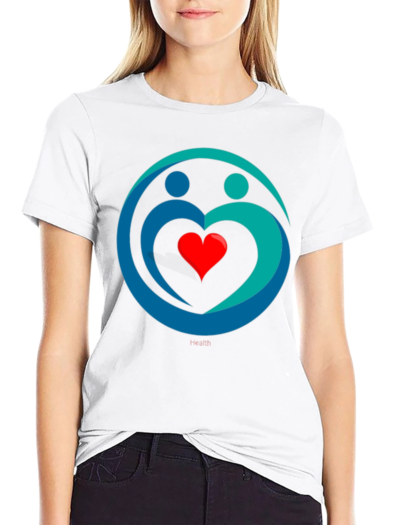 Heart Health Graphic Tee - Black Casual Comfort