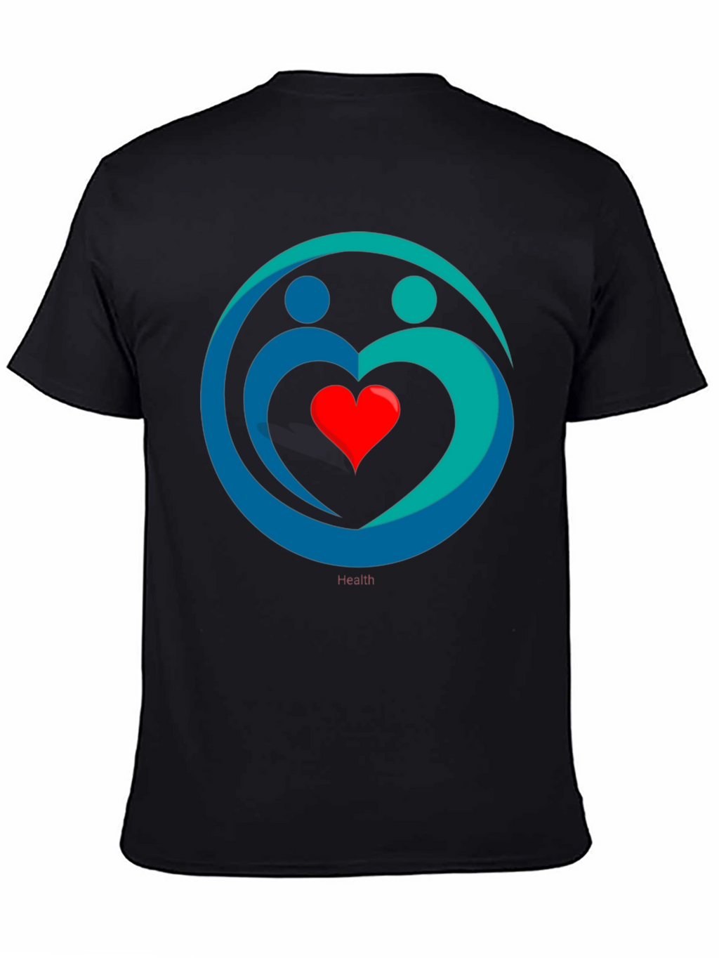 Heart Health Graphic Tee - Black Casual Comfort