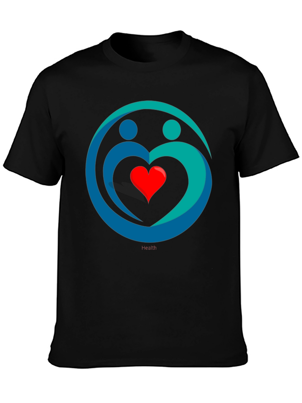 Heart Health Graphic Tee - Black Casual Comfort