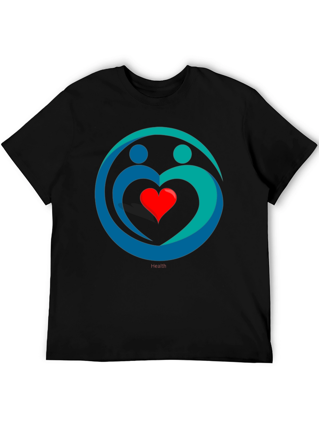 Heart Health Graphic Tee - Black Casual Comfort
