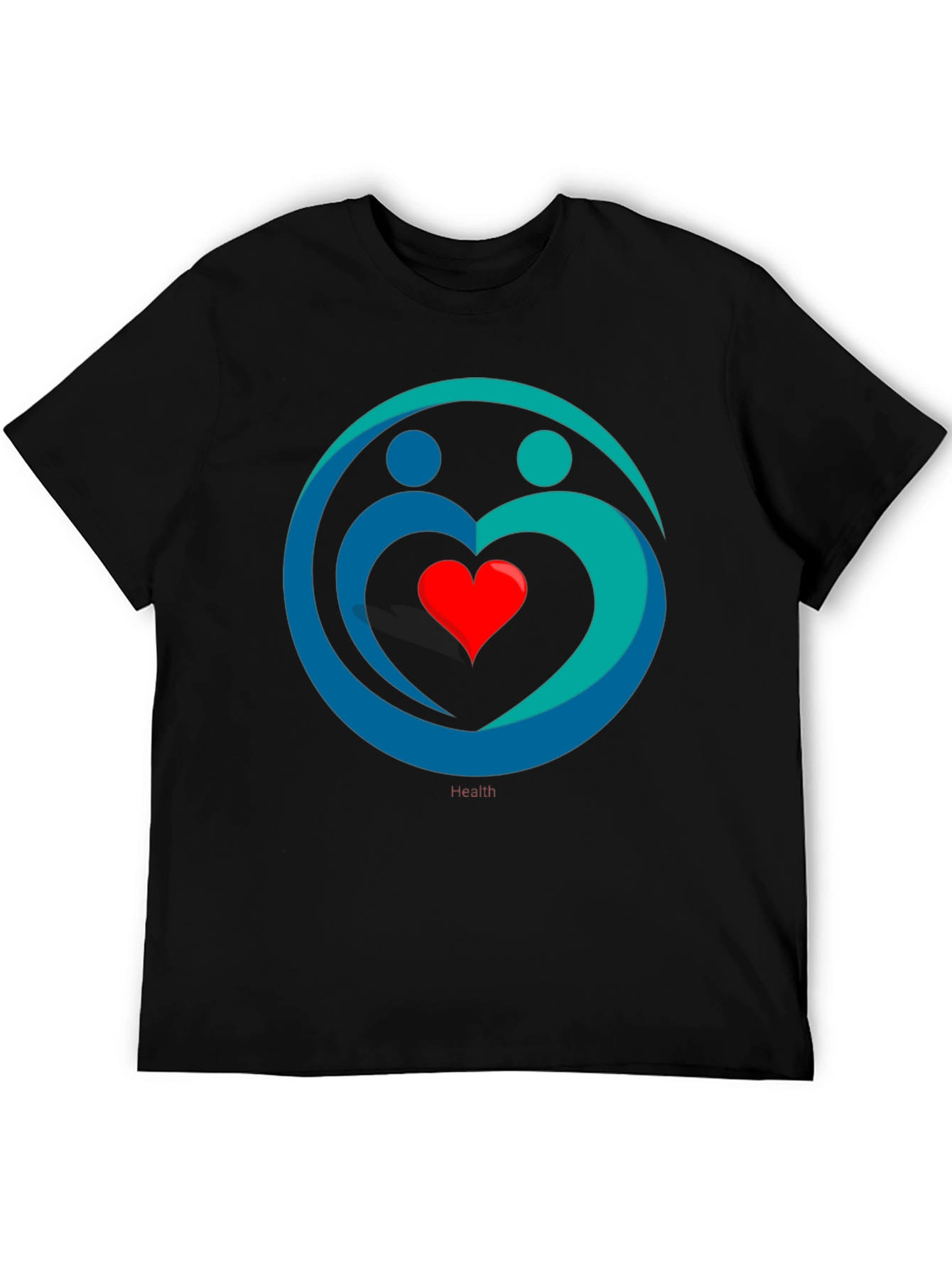 Heart Health Graphic Tee - Black Casual Comfort