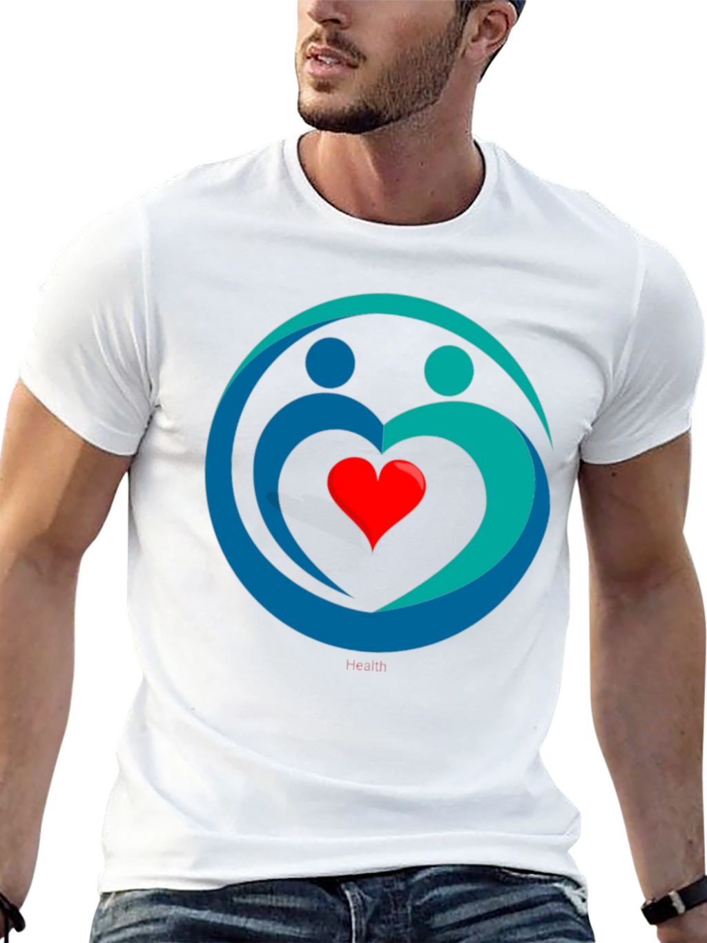 Heart Health Graphic Tee - Black Casual Comfort