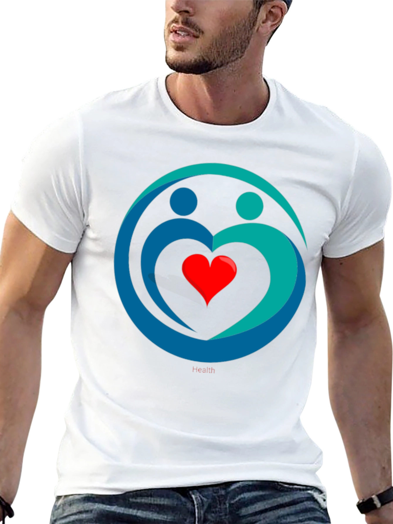 Heart Health Graphic Tee - Black Casual Comfort