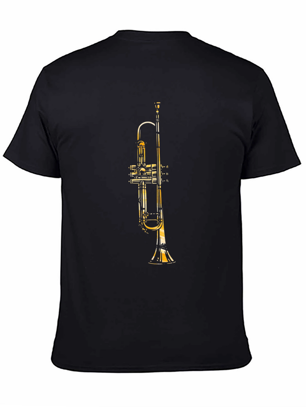 Trumpet Graphic Black T-Shirt - Musical Instrument Tee