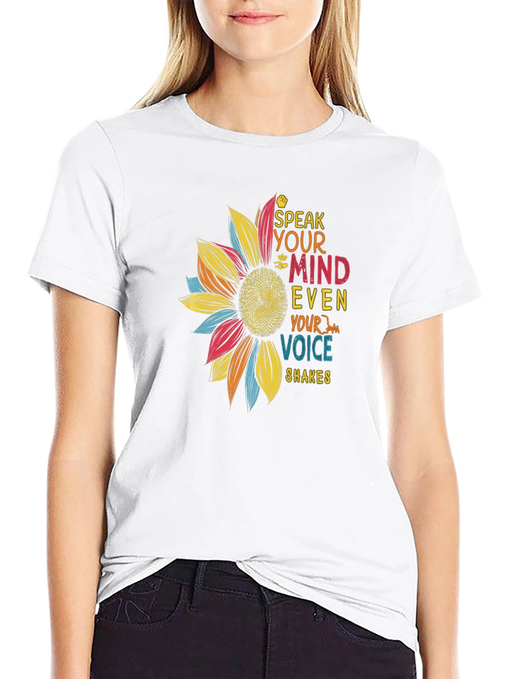 Speak Your Mind Sunflower Graphic T-Shirt