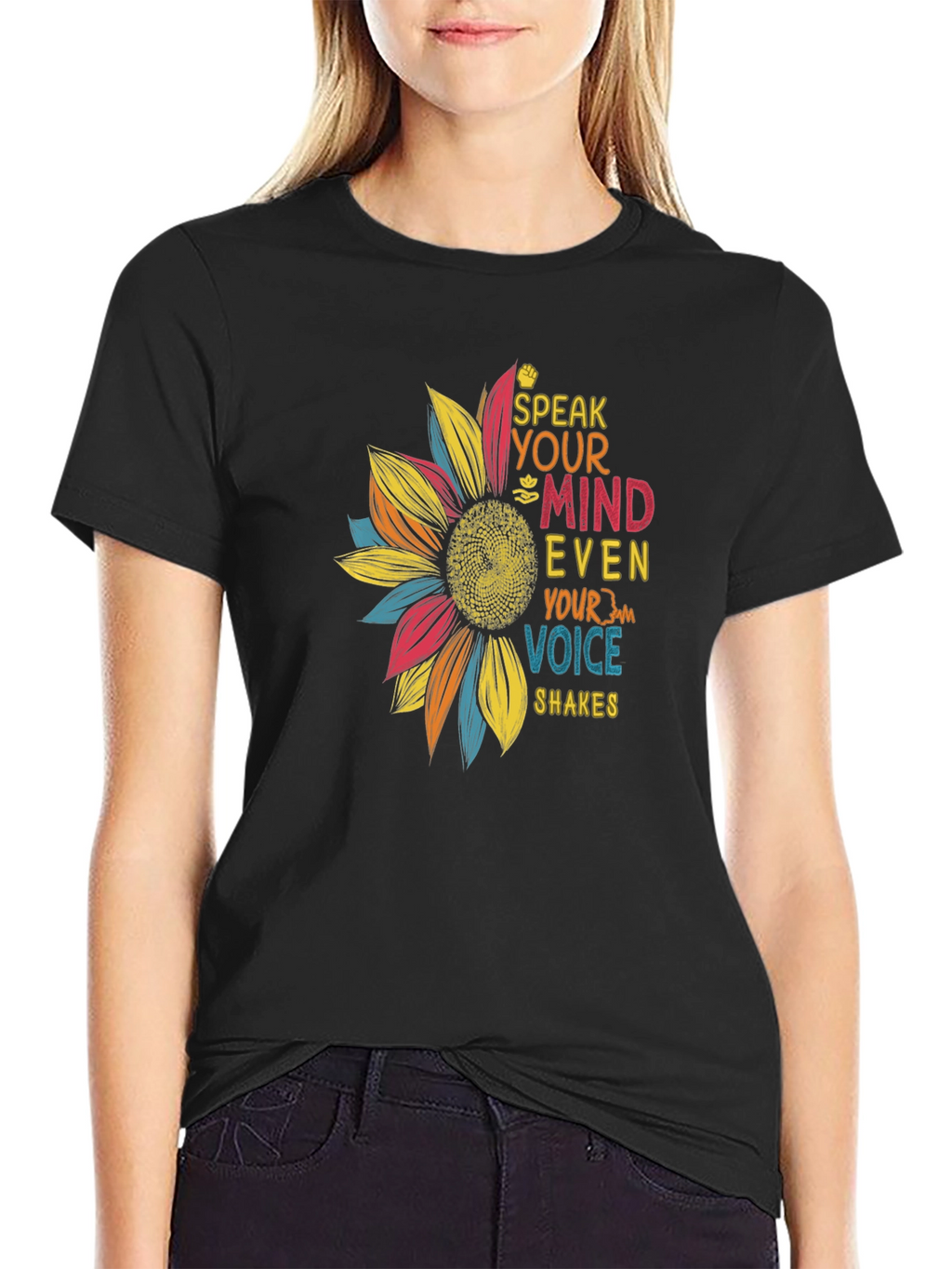 Speak Your Mind Sunflower Graphic T-Shirt