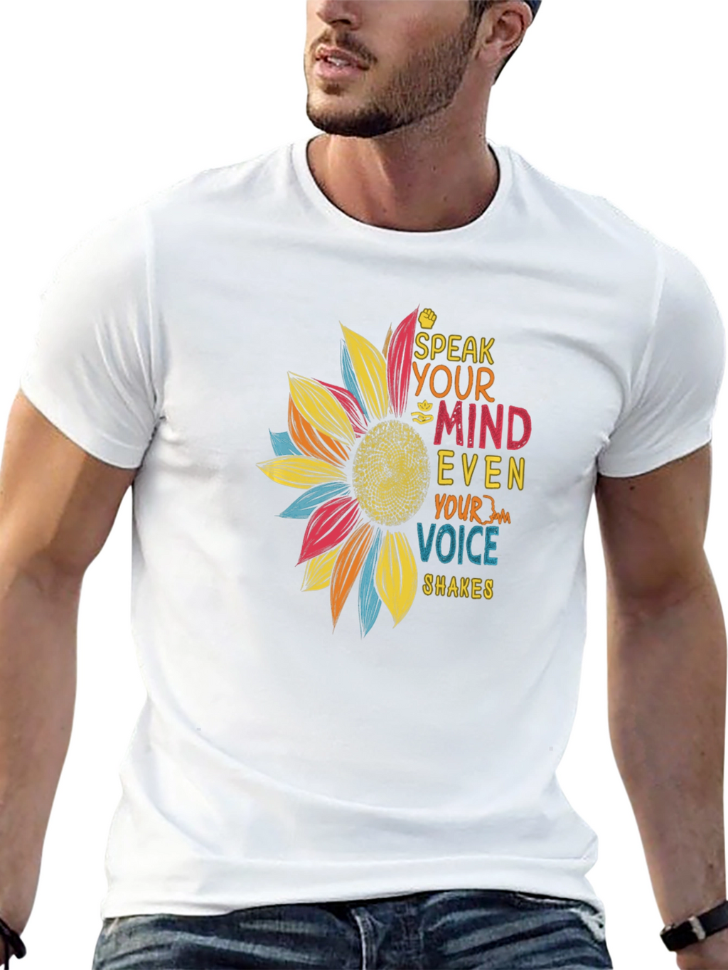 Speak Your Mind Sunflower Graphic T-Shirt