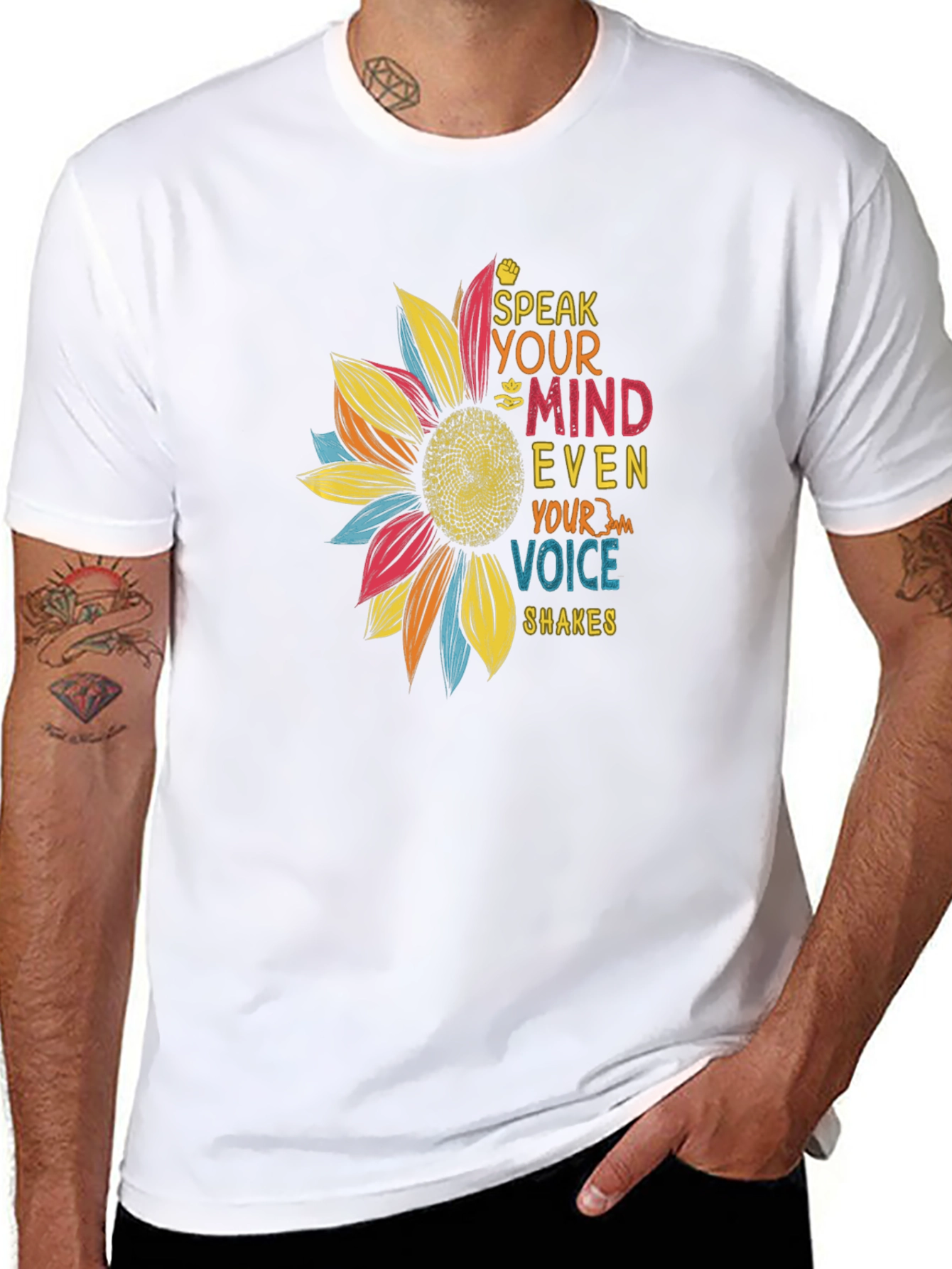 Speak Your Mind Sunflower Graphic T-Shirt