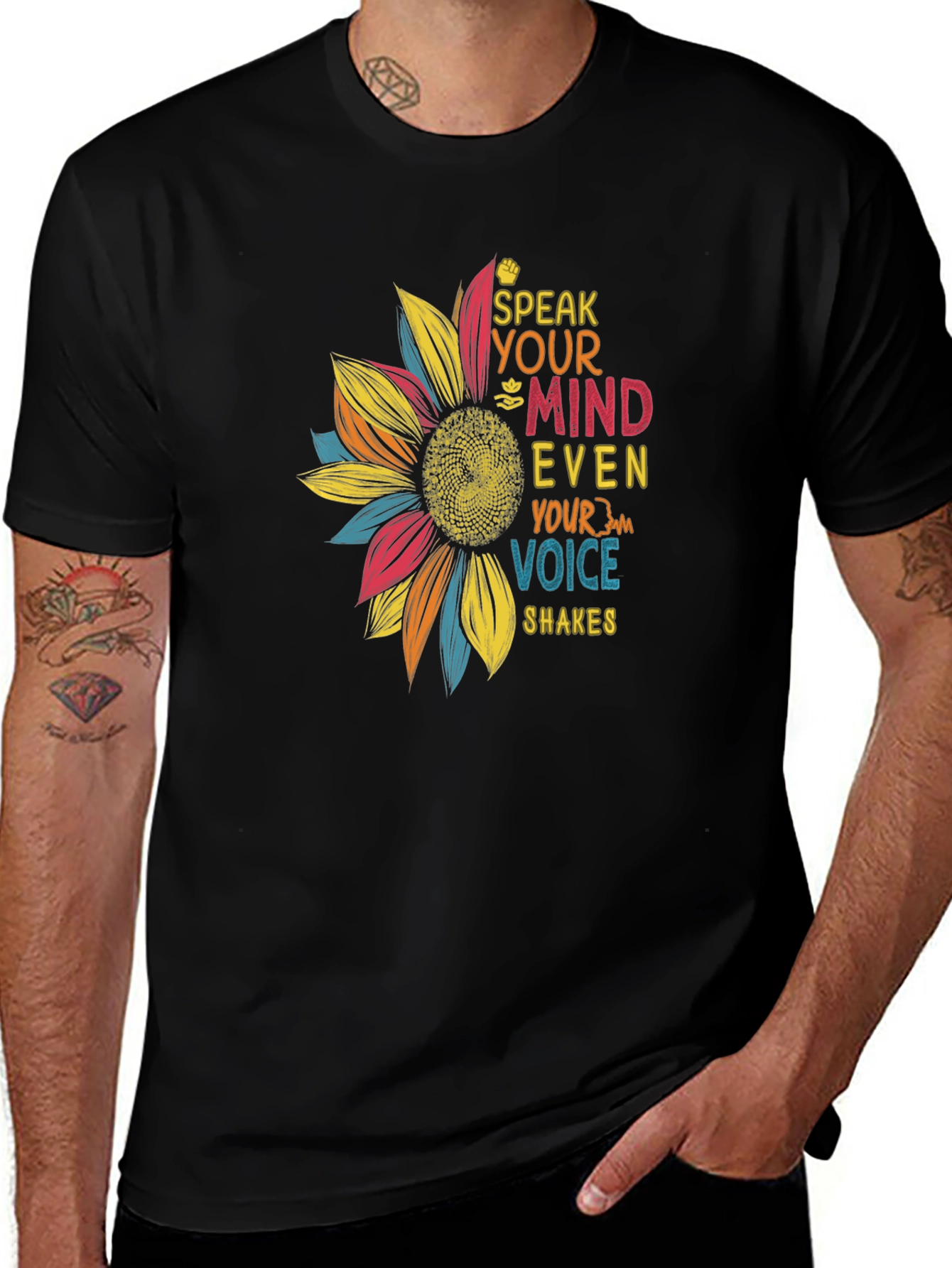 Speak Your Mind Sunflower Graphic T-Shirt