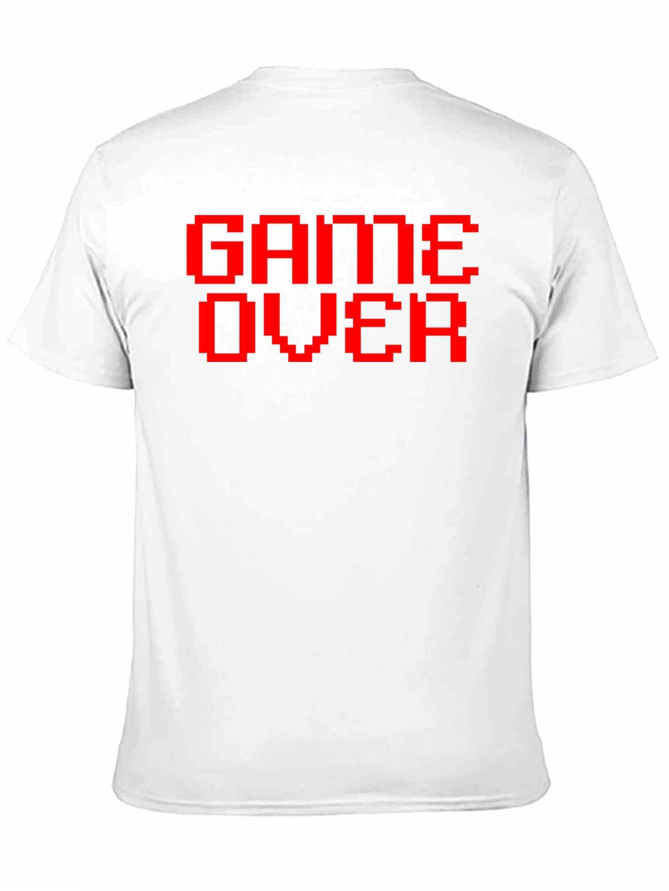 Game Over Red Pixel Tee - Classic Gamer Style
