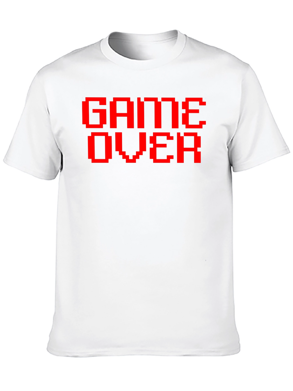 Game Over Red Pixel Tee - Classic Gamer Style