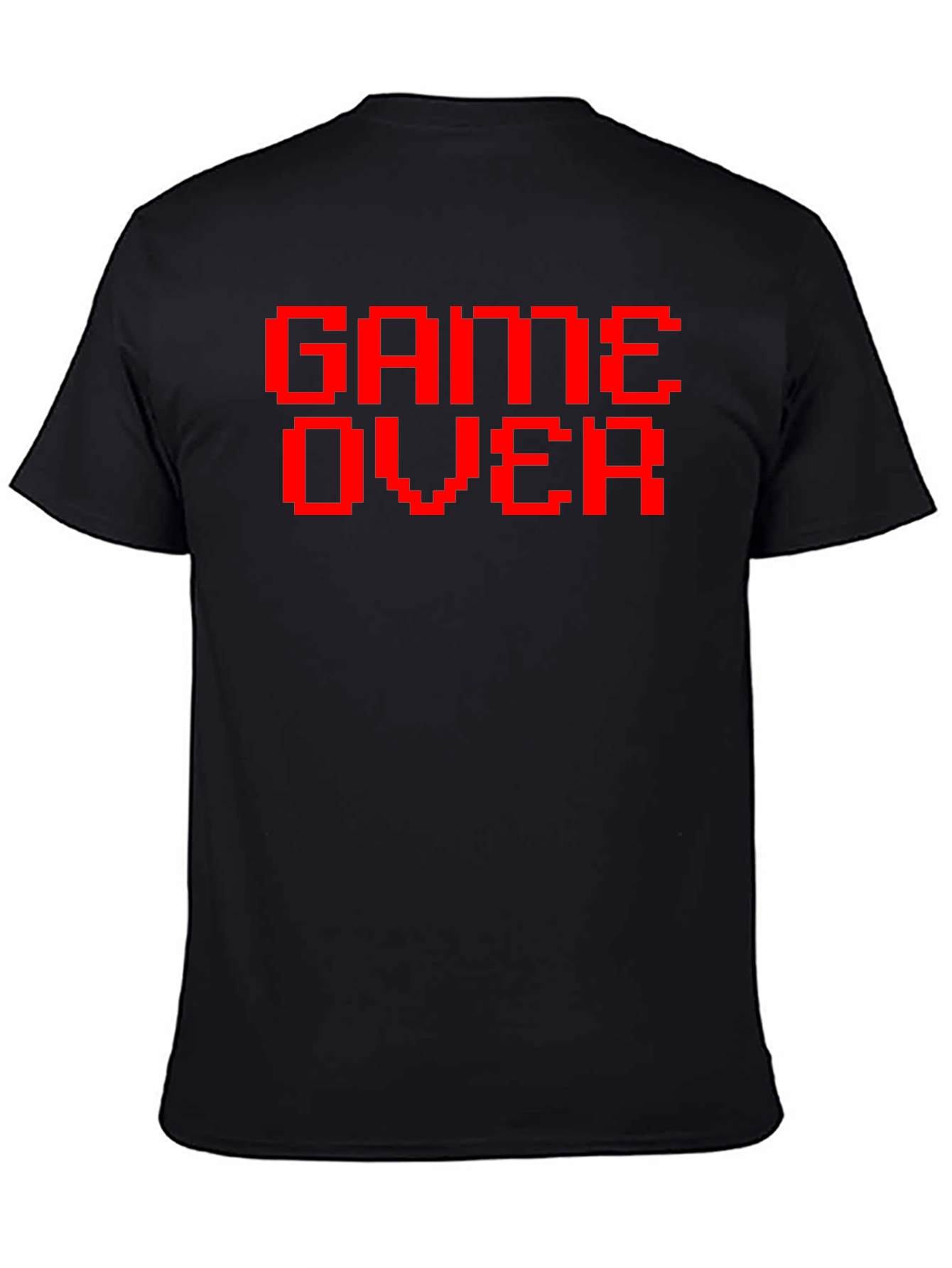 Game Over Red Pixel Tee - Classic Gamer Style