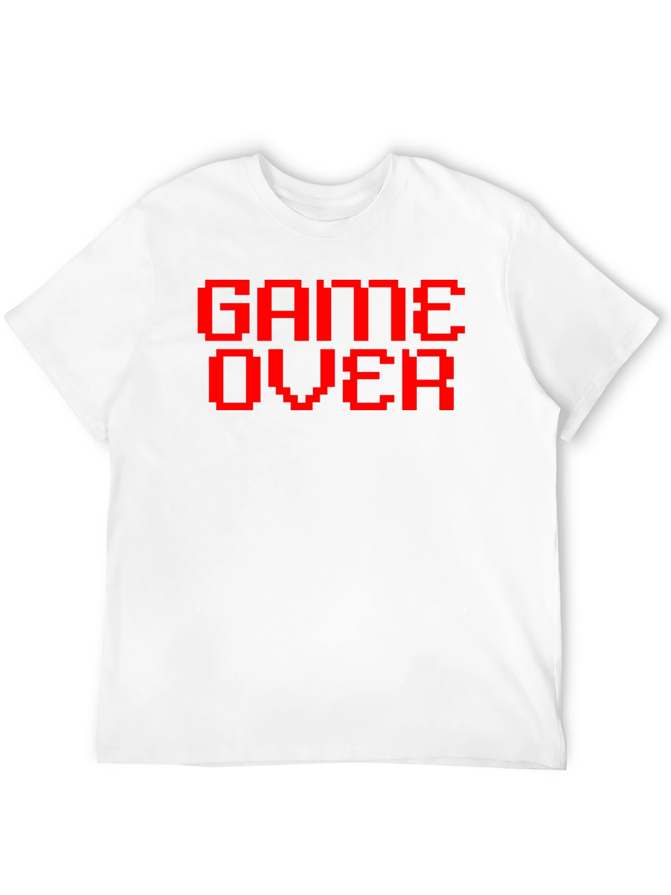 Game Over Red Pixel Tee - Classic Gamer Style