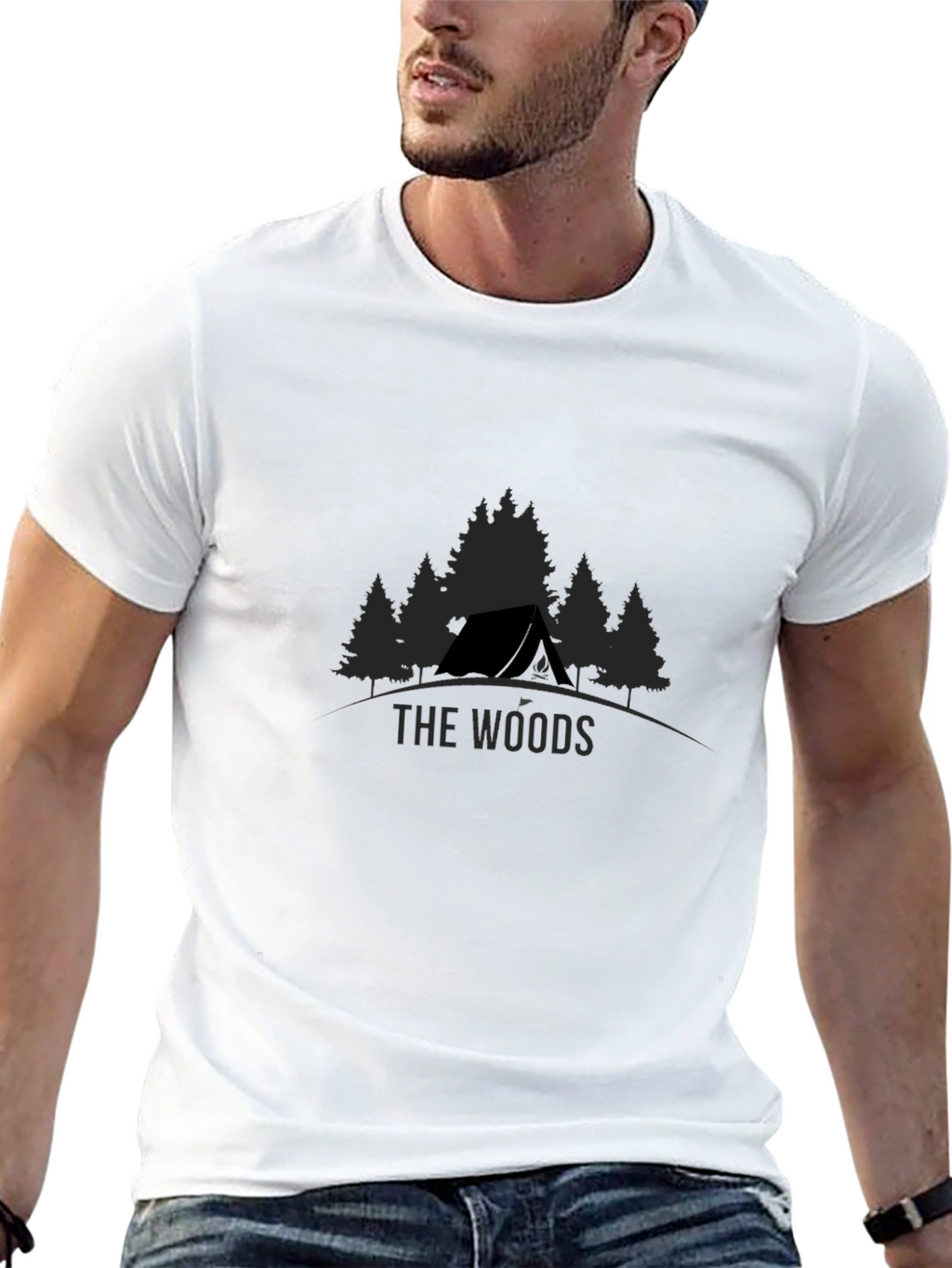 The Woods Camping Graphic Tee - Black