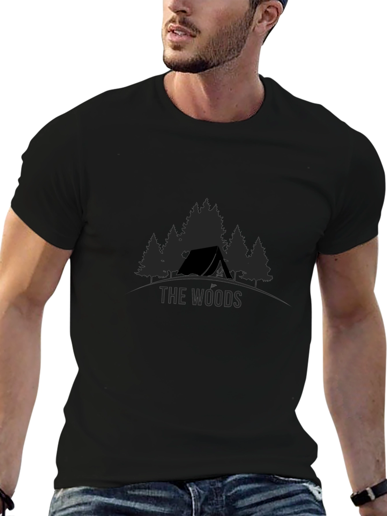 The Woods Camping Graphic Tee - Black