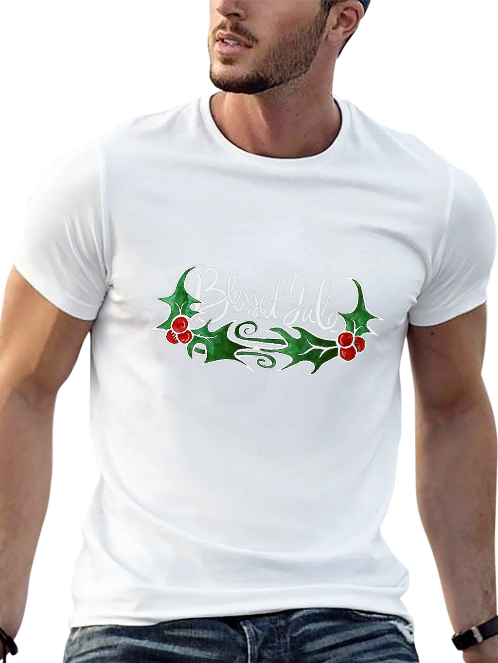 Blessed Yule Graphic Tee - Holiday Cheer