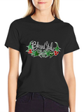 Blessed Yule Graphic Tee - Holiday Cheer