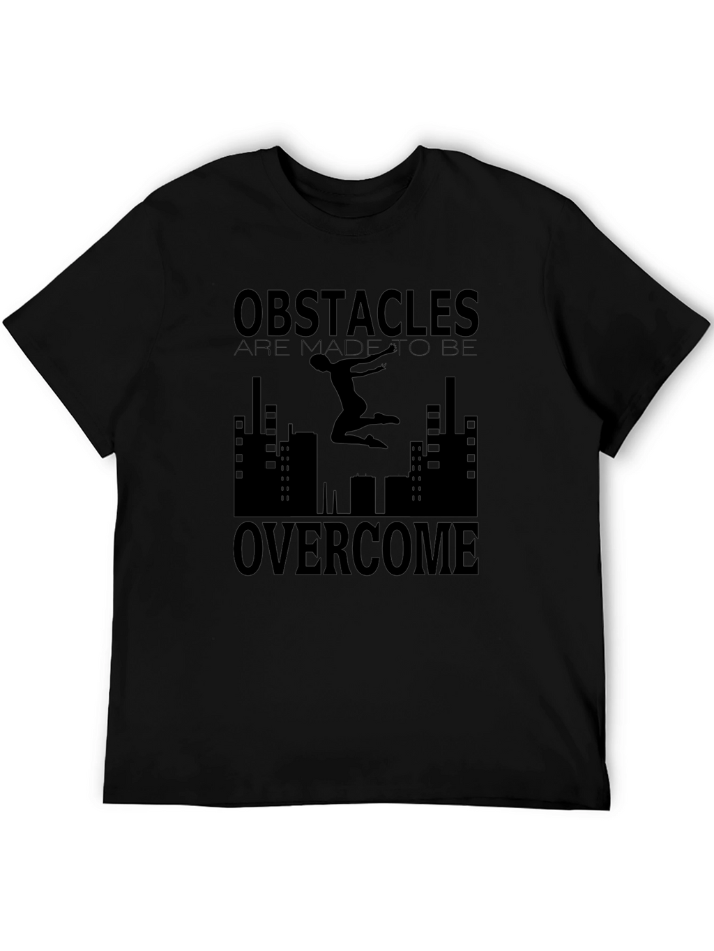 Obstacles Overcome Graphic Tee - Urban Inspirational Design