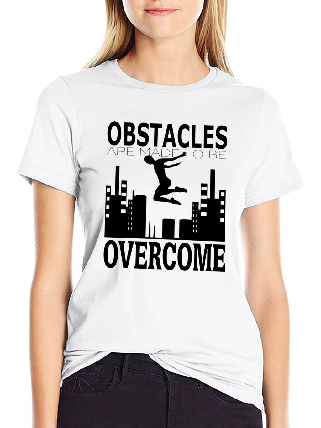 Obstacles Overcome Graphic Tee - Urban Inspirational Design