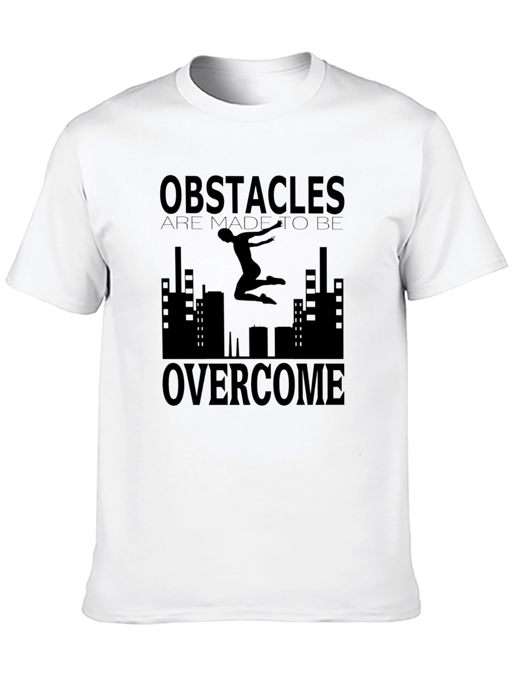Obstacles Overcome Graphic Tee - Urban Inspirational Design