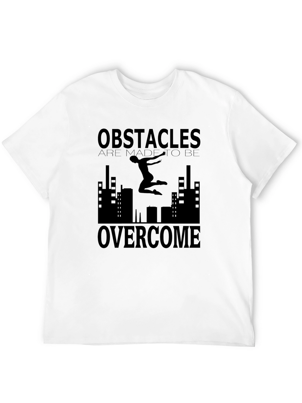 Obstacles Overcome Graphic Tee - Urban Inspirational Design