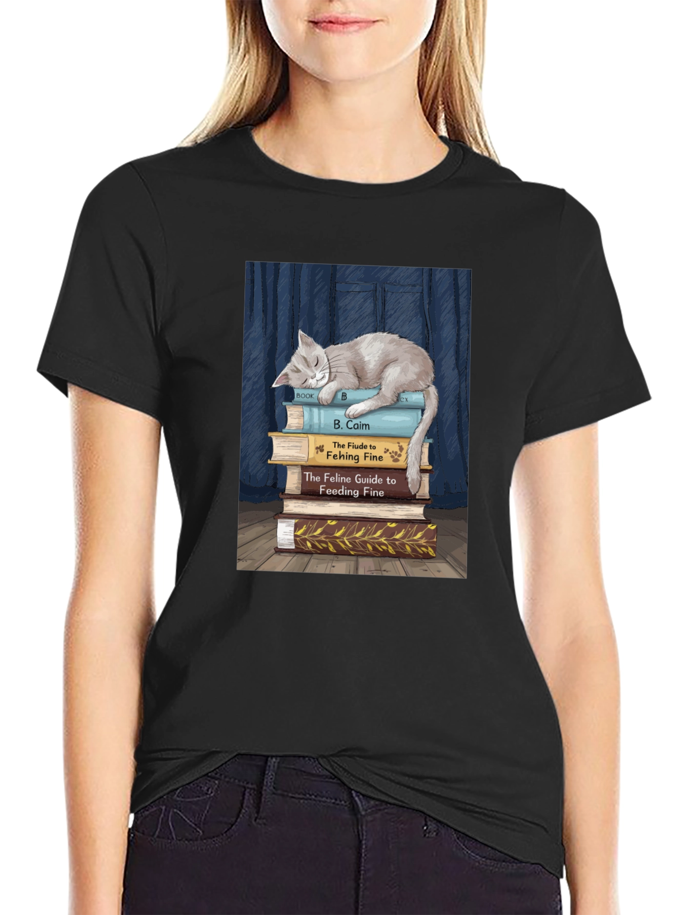 Cat Nap Book Lover T-Shirt