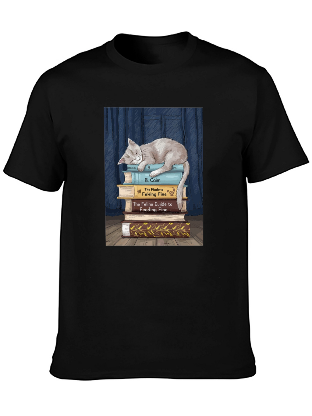 Cat Nap Book Lover T-Shirt