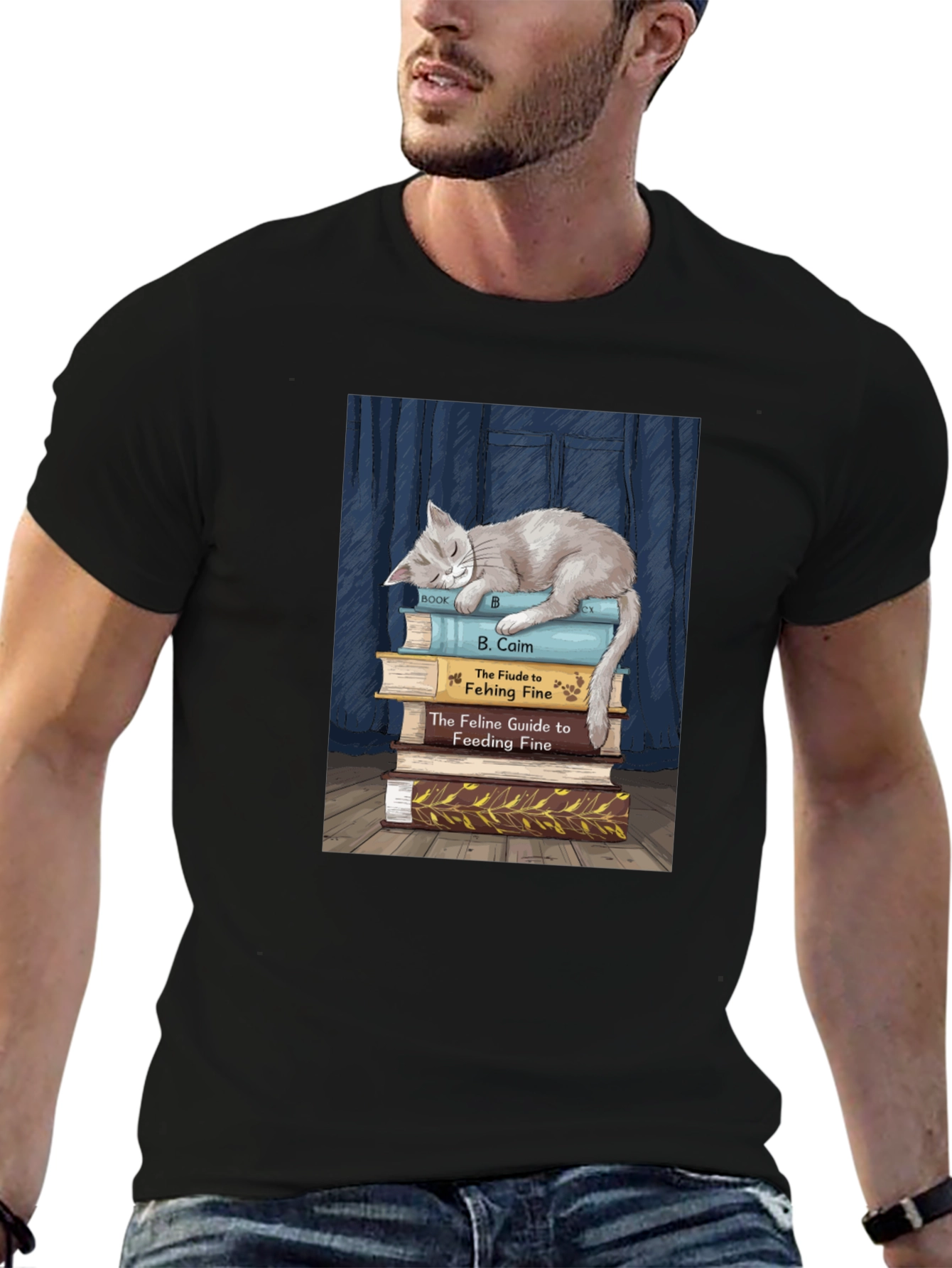 Cat Nap Book Lover T-Shirt