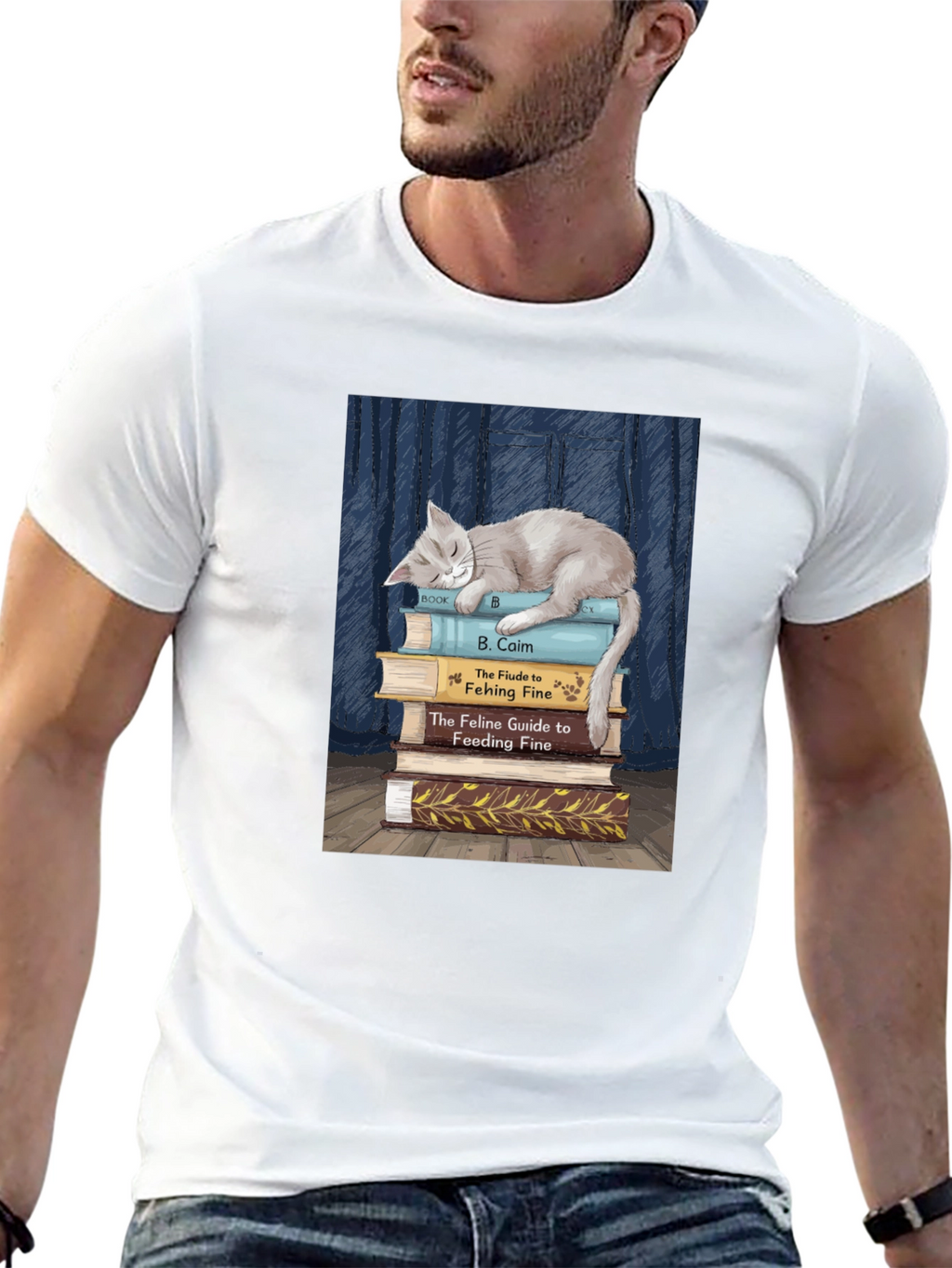 Cat Nap Book Lover T-Shirt