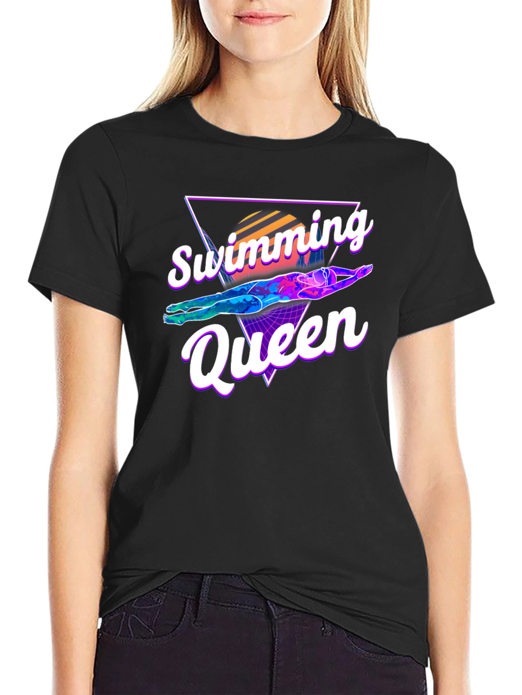 Swimming Queen Graphic T-Shirt - Retro Style