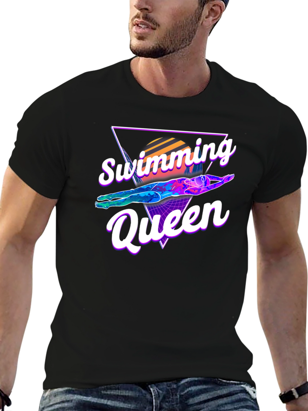 Swimming Queen Graphic T-Shirt - Retro Style