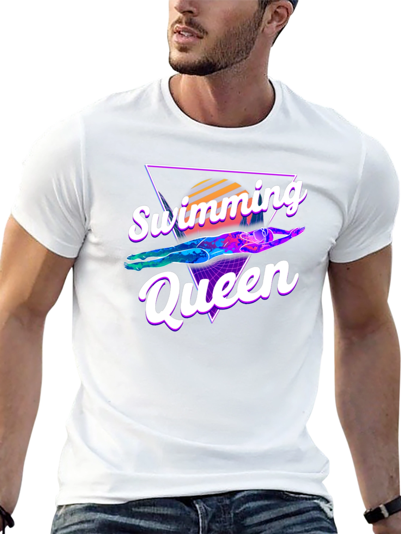 Swimming Queen Graphic T-Shirt - Retro Style
