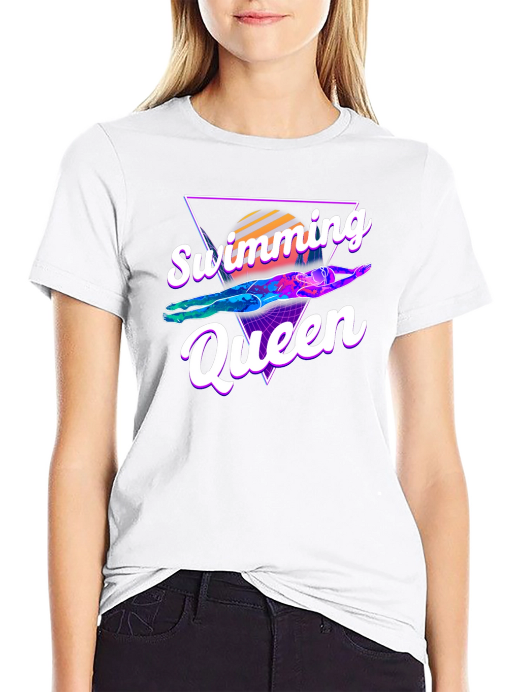 Swimming Queen Graphic T-Shirt - Retro Style