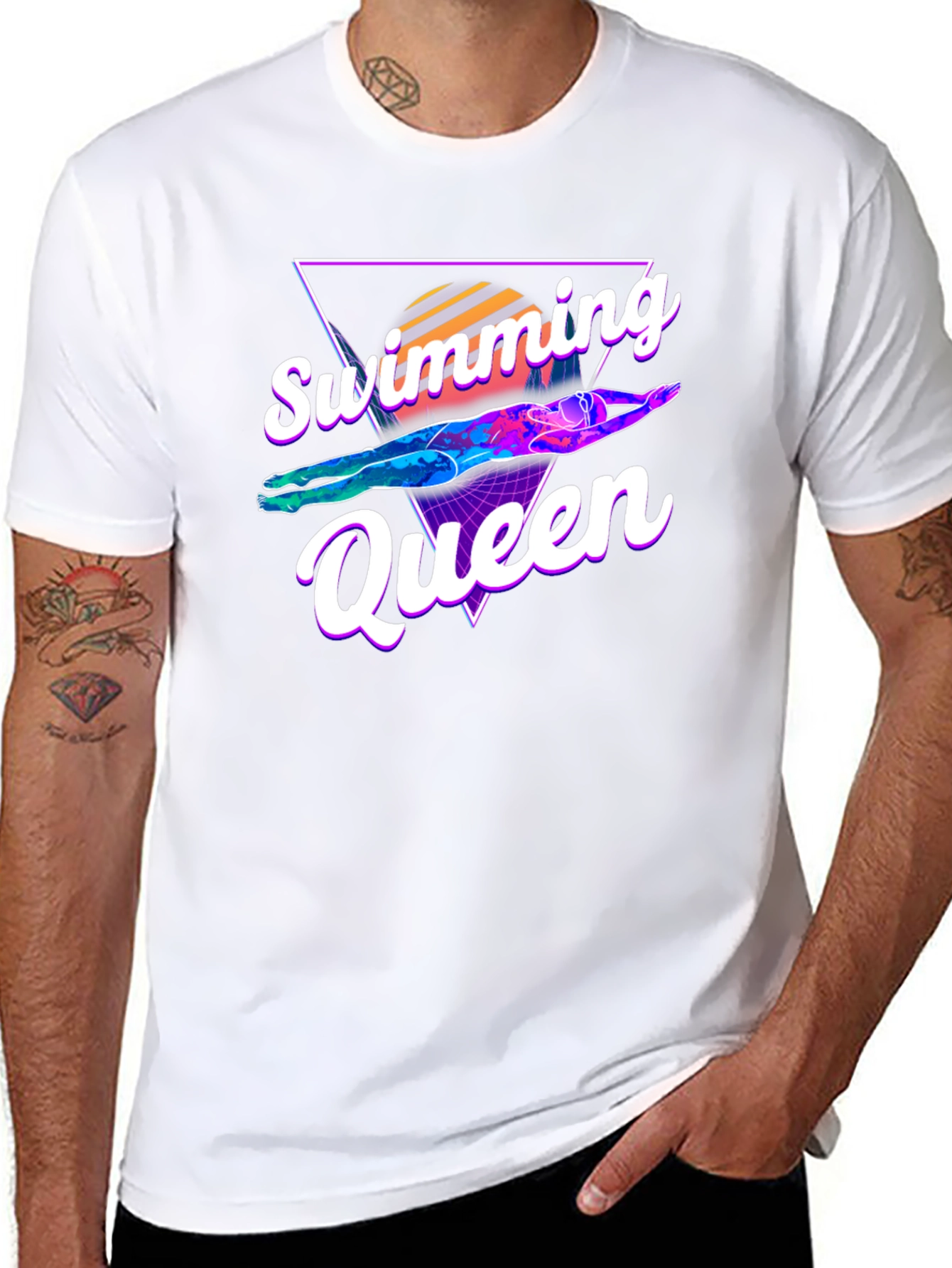 Swimming Queen Graphic T-Shirt - Retro Style